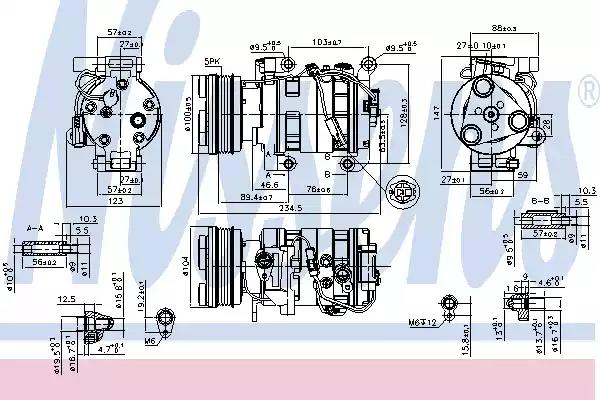 89550 Nissens Компрессор кондиционера