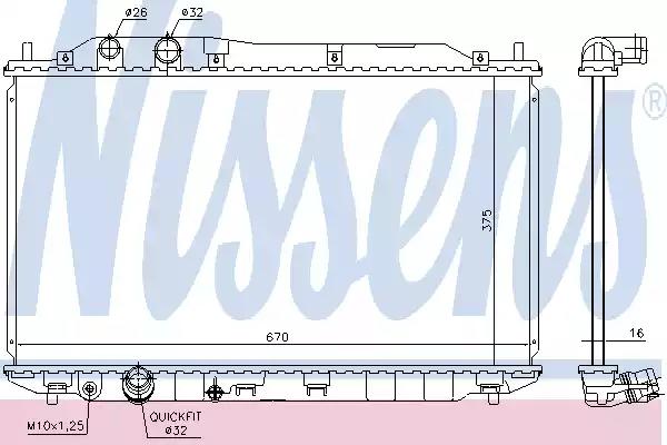 681384 Nissens Радиатор охлаждения двигателя для Honda Civic
