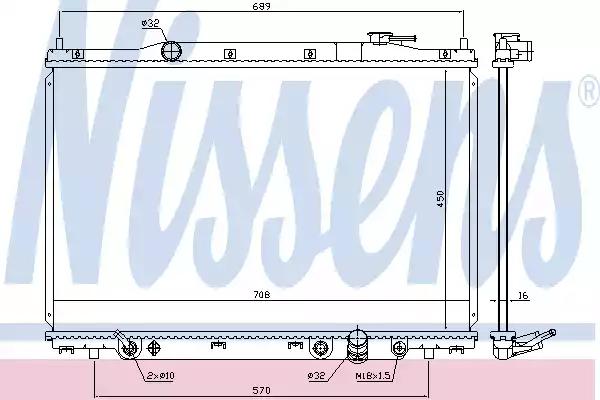 681383 Nissens Радіатор охолодження двигуна для Honda StepWGN