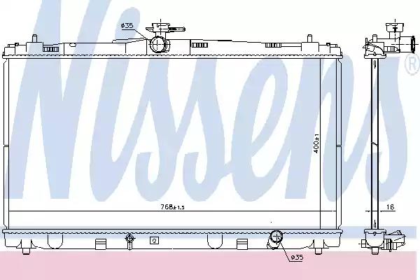 646935 Nissens Радиатор охлаждения двигателя для Lexus ES