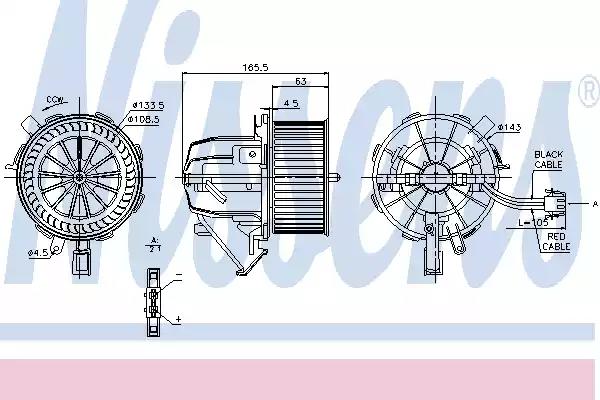 87075 Nissens Вентилятор салона