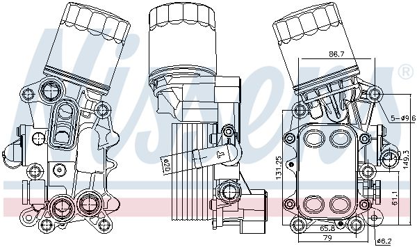 91311 Nissens Оливний радіатор двигуна