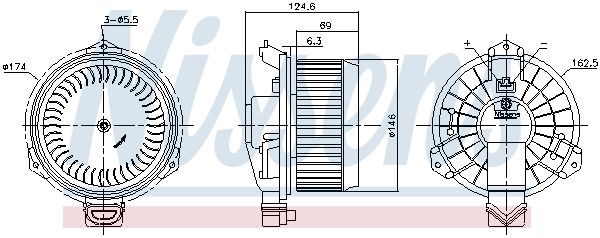 87365 Nissens Вентилятор салону