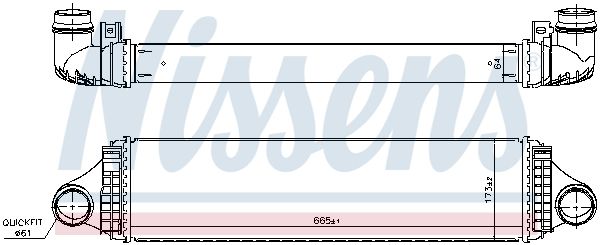 961188 Nissens Интеркулер для Volvo V40