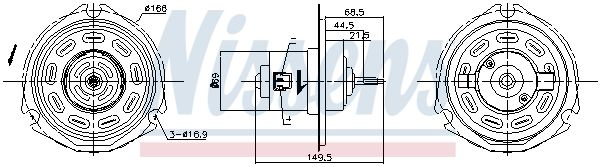 87058 Nissens Вентилятор салону