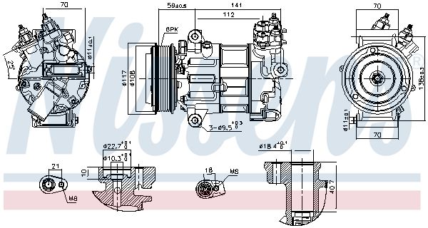 890790 Nissens Компресор кондиціонера