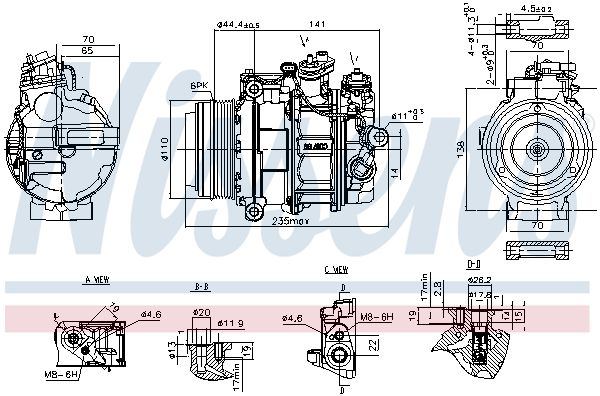 890749 Nissens Компрессор кондиционера