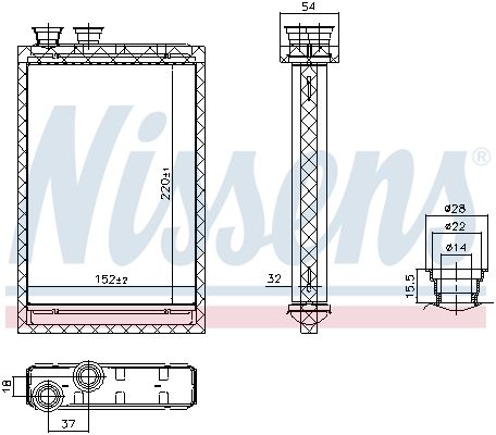 707224 Nissens Радиатор печки