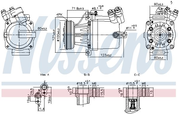 890950 Nissens Компрессор кондиционера