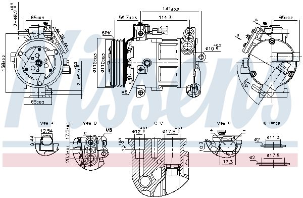 891186 Nissens Компрессор кондиционера для Jeep Compass