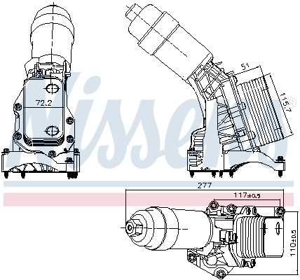 91395 Nissens Оливний радіатор двигуна