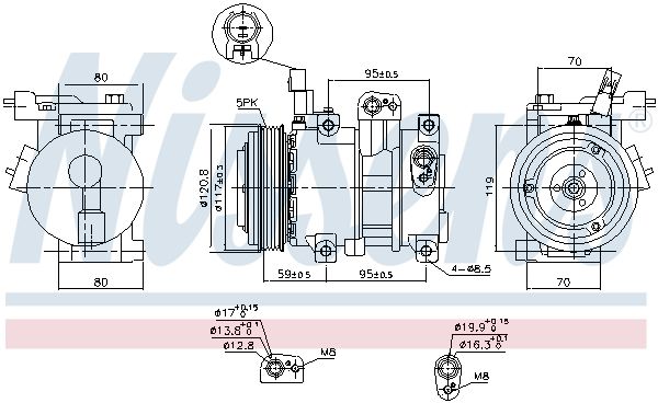 890683 Nissens Компрессор кондиционера для Hyundai i20