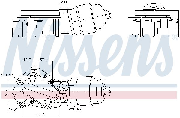 91357 Nissens Оливний радіатор двигуна