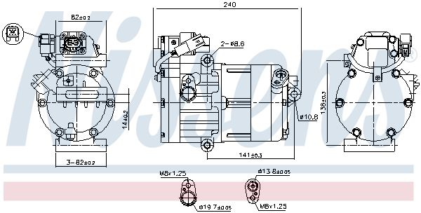 891022 Nissens Компресор кондиціонера для Kia Niro