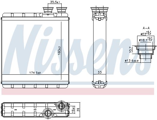 707302 Nissens Радіатор пічки