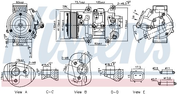 891069 Nissens Компрессор кондиционера для Toyota Matrix
