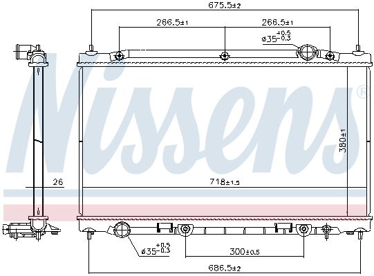 686805 Nissens Радіатор охолодження двигуна для Infiniti Q50