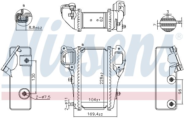 961586 Nissens Інтеркулер для Honda Civic