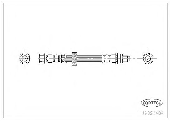 19026484 Corteco Тормозной шланг для Ford Mondeo