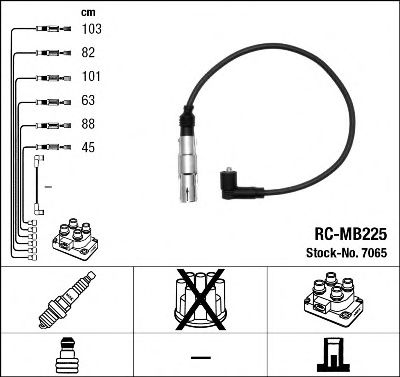 7065 NGK Комплект проводов зажигания для Mercedes V-Class
