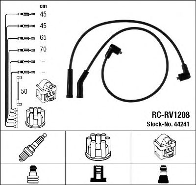 44241 NGK Комплект проводов зажигания для Rover 100