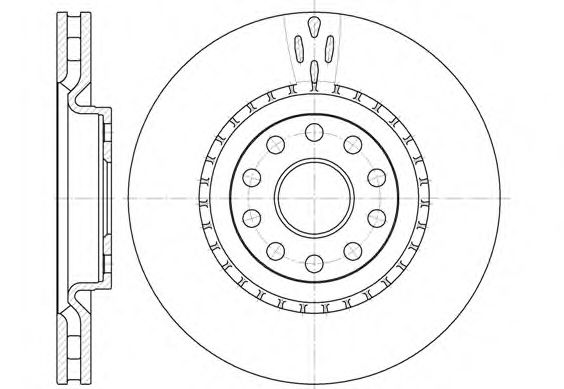 6856.10 Roadhouse Тормозной диск для Lancia Thesis