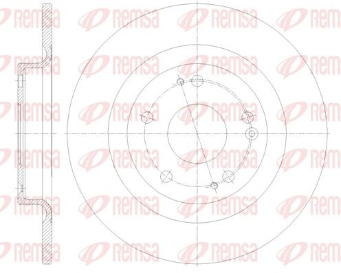 6210100 Remsa Гальмівний диск для Honda Civic
