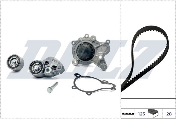 kd172 Dolz Комплект ременя ГРМ + помпа