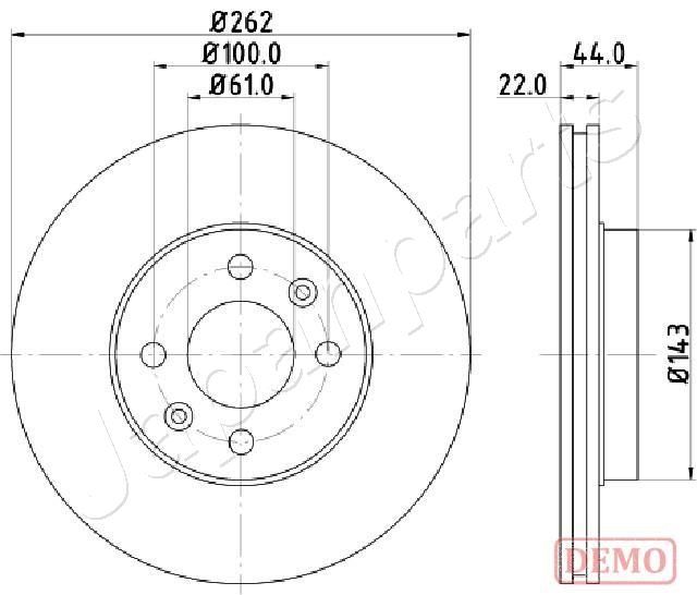 di0709c Japanparts Гальмівний диск