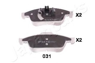 PA-031AF Japanparts Гальмівні колодки