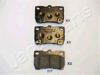 PP-217AF Japanparts Гальмівні колодки