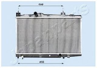 RDA153009 Japanparts Радіатор охолодження двигуна для Toyota Yaris