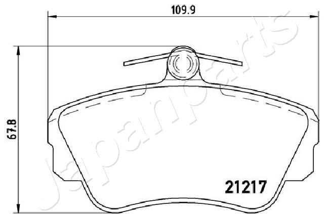 pa0326af Japanparts Гальмівні колодки