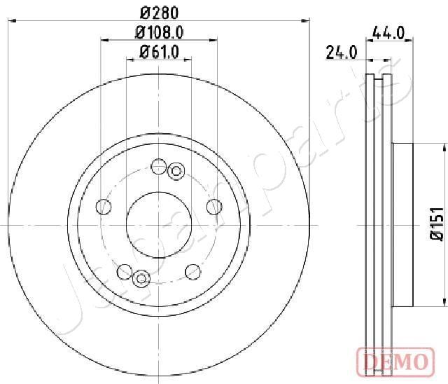 di0710c Japanparts Тормозной диск
