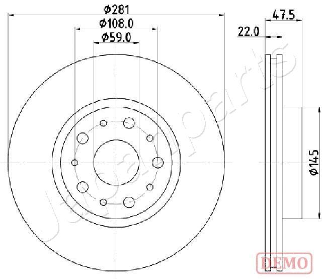 dp0229c Japanparts Тормозной диск для Lancia Thesis
