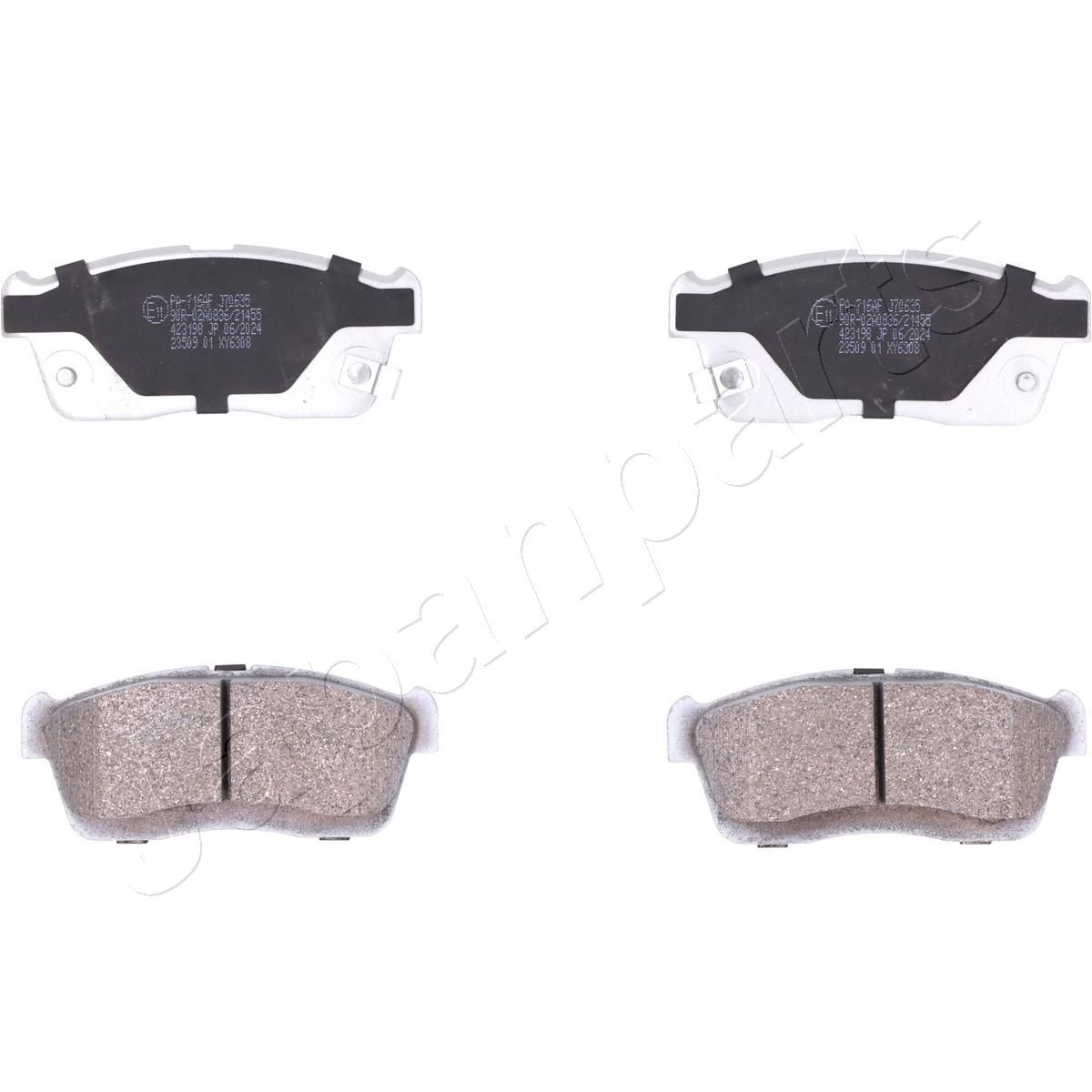 pa716af Japanparts Тормозные колодки