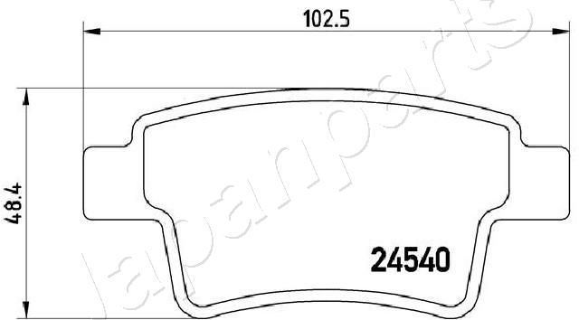 pp0603af Japanparts Гальмівні колодки для Citroen C4 Picasso