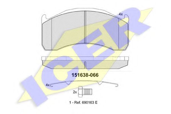 Тормозные колодки Icer 151638-066