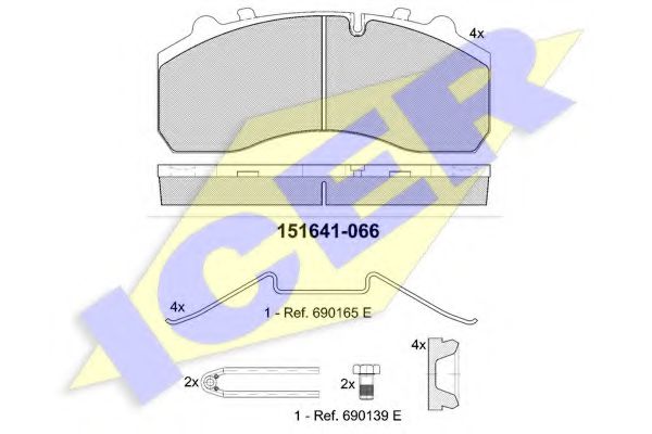 151641-066 Icer Гальмівні колодки