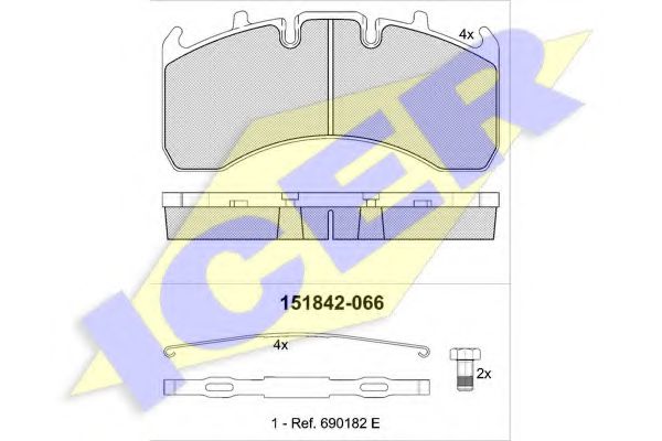 Тормозные колодки Icer 151842-066