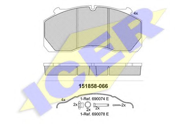 151858-066 Icer Тормозные колодки