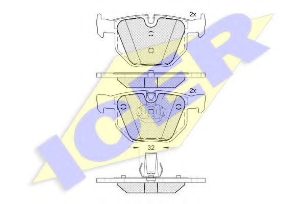 181685-202 Icer Тормозные колодки