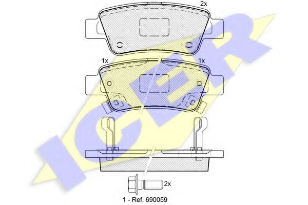 181888 Icer Тормозные колодки для Honda CR-V