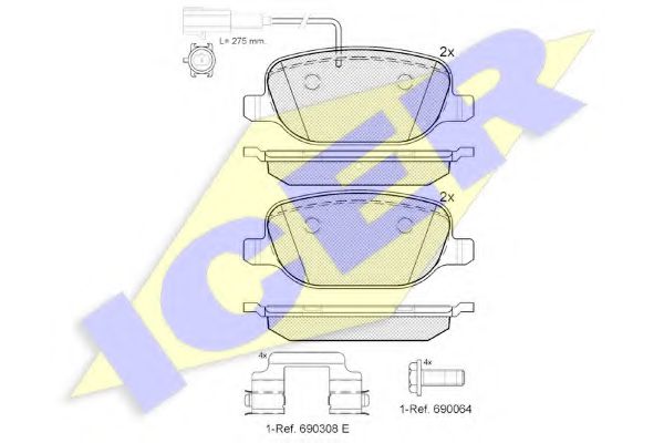 Тормозные колодки Icer 181996-203
