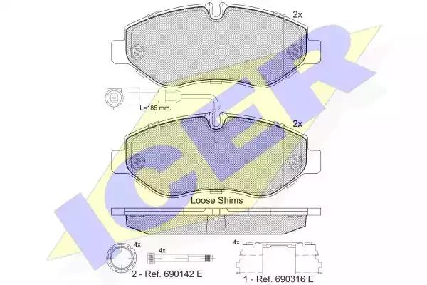 141846066 Icer Гальмівні колодки для Nissan Cabstar