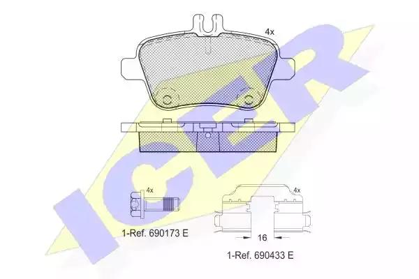 Тормозные колодки Icer 182039067