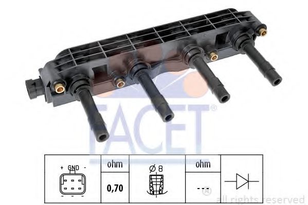 9.6299 Facet Котушка запалювання