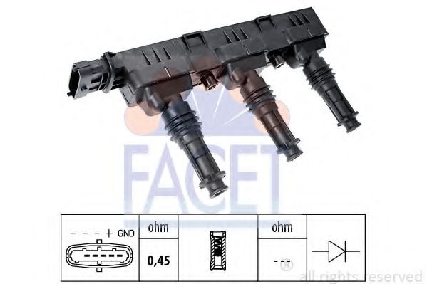 9.6298 Facet Котушка запалювання