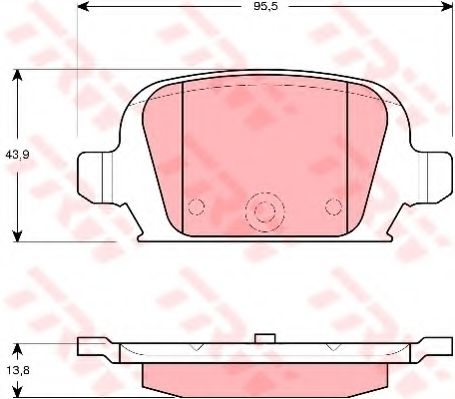 GDB1412 TRW Гальмівні колодки