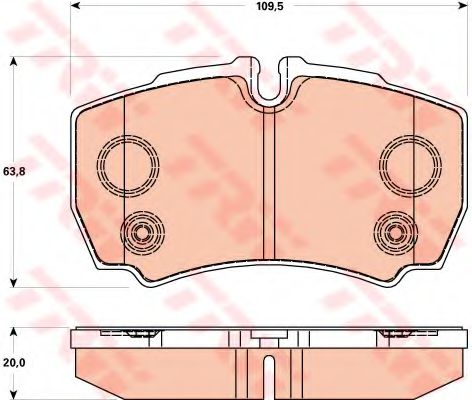 GDB1901 TRW Тормозные колодки для Ford Transit